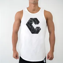 Бодибилдинг Танк топ для мужчин высокого качества короткий топ для фитнеса Singlet рубашка без рукавов тренировка мужская майка Одежда