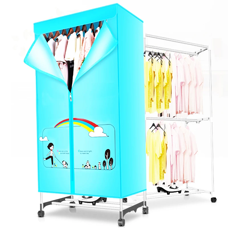 

1000W Household mute clothes dryer power saving 2 layer MINI air dryer Dry shoes load for 15kg 360 degree convection heating