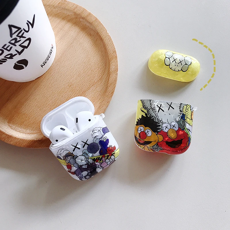 

Cartoon Sesame street Conch Shell Earphone Headset Accessories PC protection case For Airpods Wireless Bluetooth Headset bags