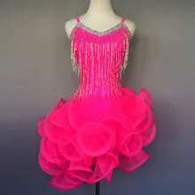 Стиль, костюм для латинских танцев, сексуальное спандекс платье с кисточками для латинских танцев для женщин, платья для латинских танцев A46 S-4XL