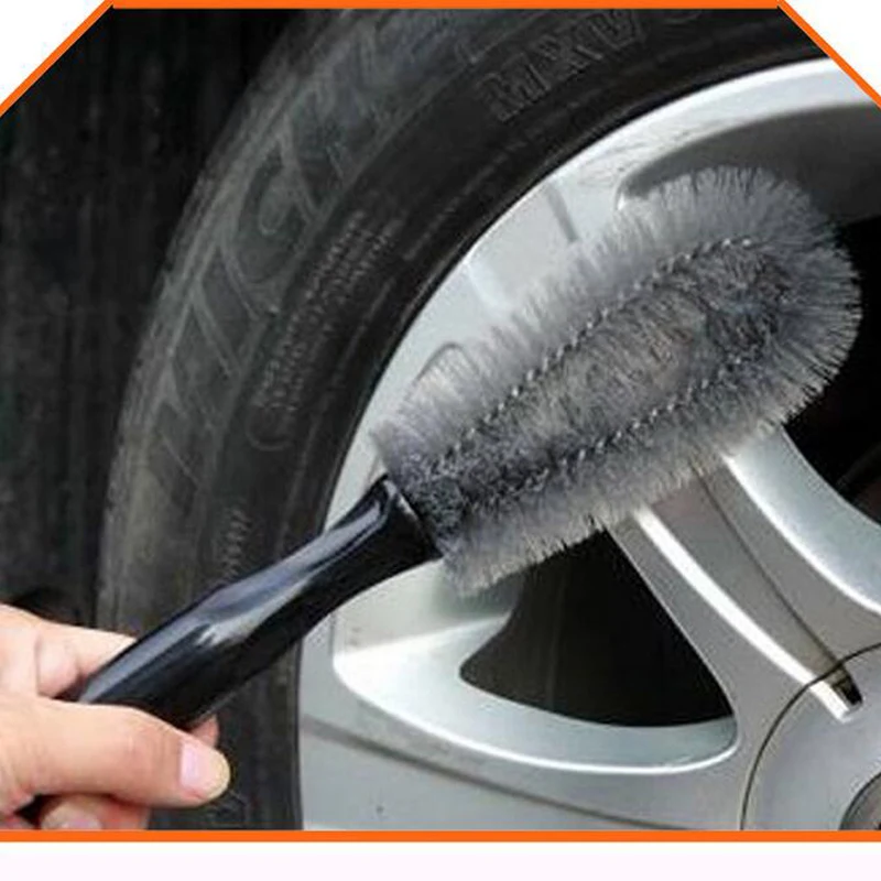 

Handle Vehicle Cleaning Brush Wheel Rims Tire Washing Brush Auto Scrub Brush Car Wash Sponges Tools Car Wheel Wash Brush