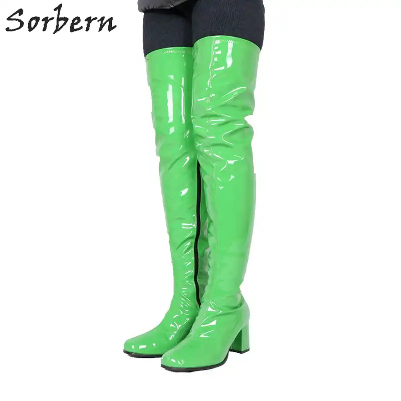 white retro wide calf gogo boots