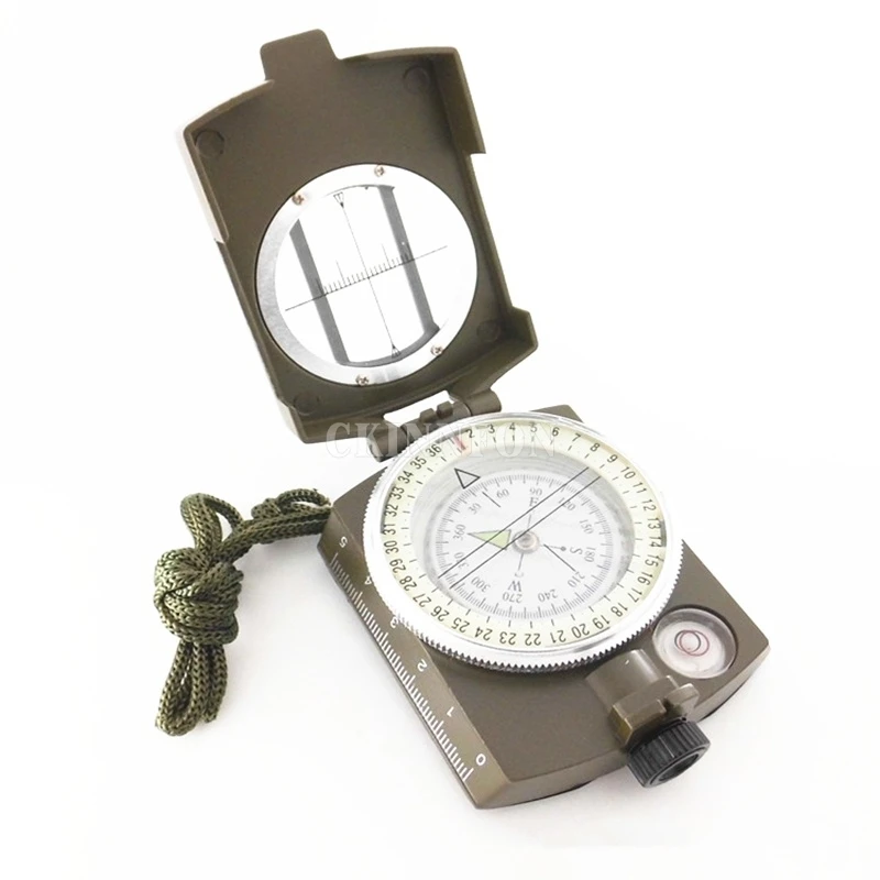 200 шт./лот K4580 военный армейский металлический призматический Прицельный компас Высокая точность водонепроницаемый компас с мешочком для кемпинга