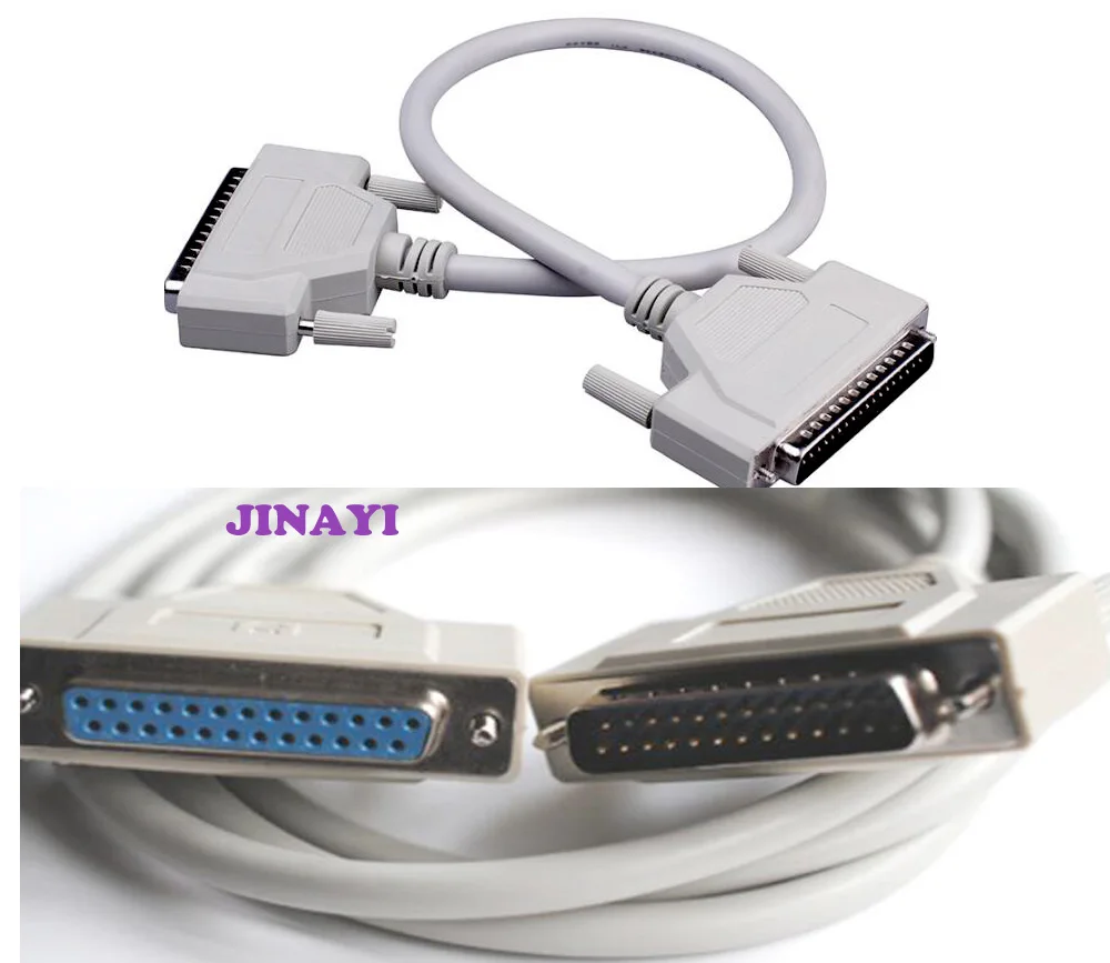 5PCS 25 Pin DB25 Male to DB25 Female Parallel Printer Cable 1.5m