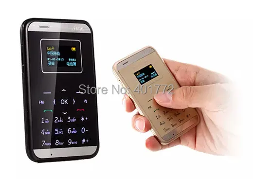 

Clearance sale 6.5mm Ultra Thin Original AIEK M7 card Mobile Phone Pocket Mini Phone Slim Children Phone Russian Language