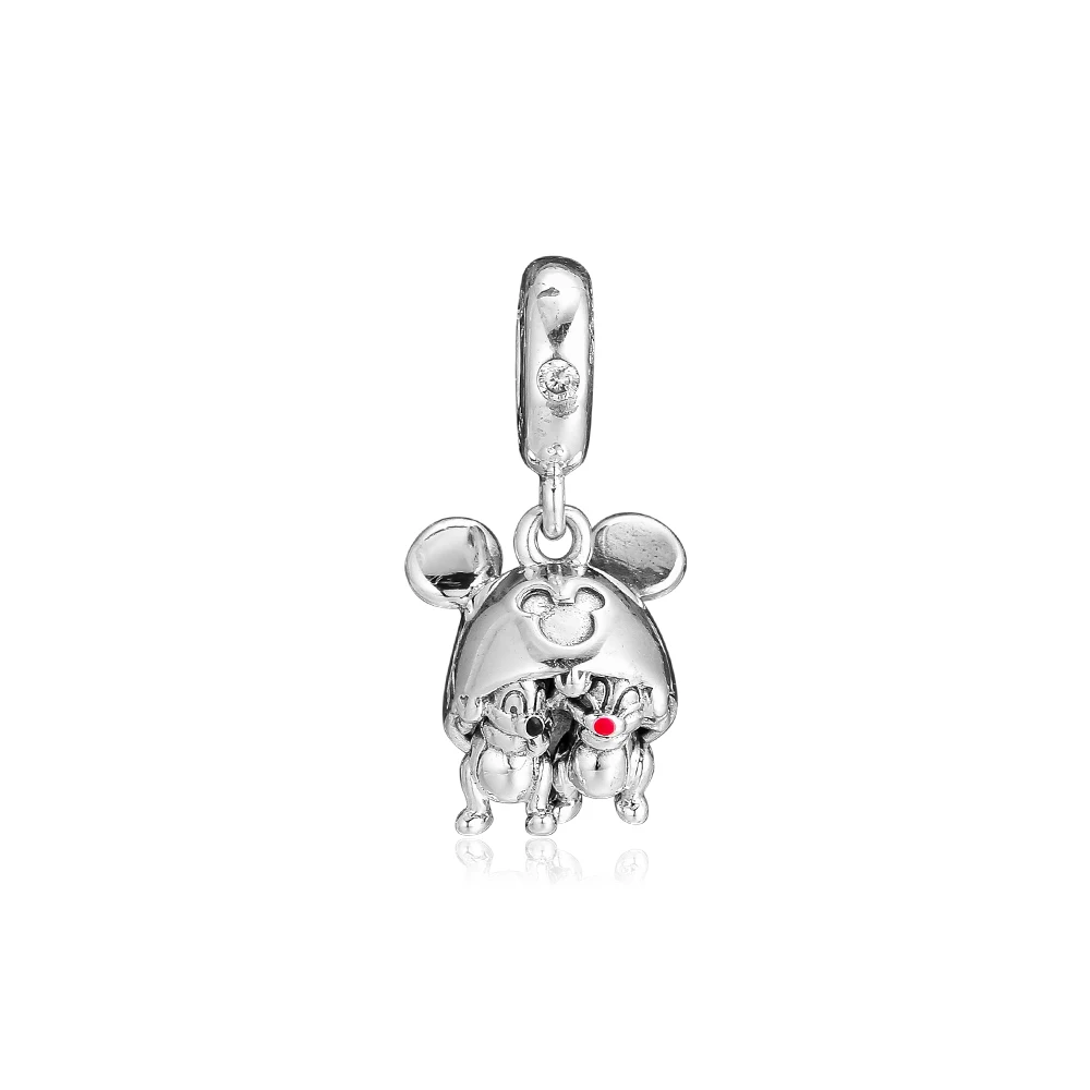 

Chip'n Dale Mouse Ear Hat Charm Fashion Beads Sterling Silver Charms for Beaded Bracelets Woman DIY Jewelry Making