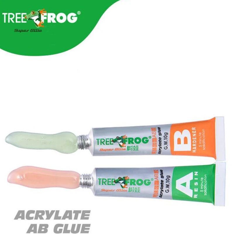

Tree Frog high quality acrylate AB glue pink and green strong plastic metal mold glue 20g high viscosity universal glue