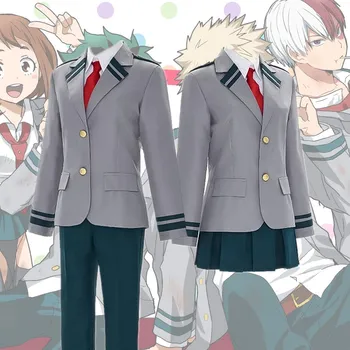 

XS-3XL My Hero Academia School Uniform Anime Boku no Hero Academia Midoriya Izuku Bakugou Katsuki OCHACO URARAKA Cosplay Costume