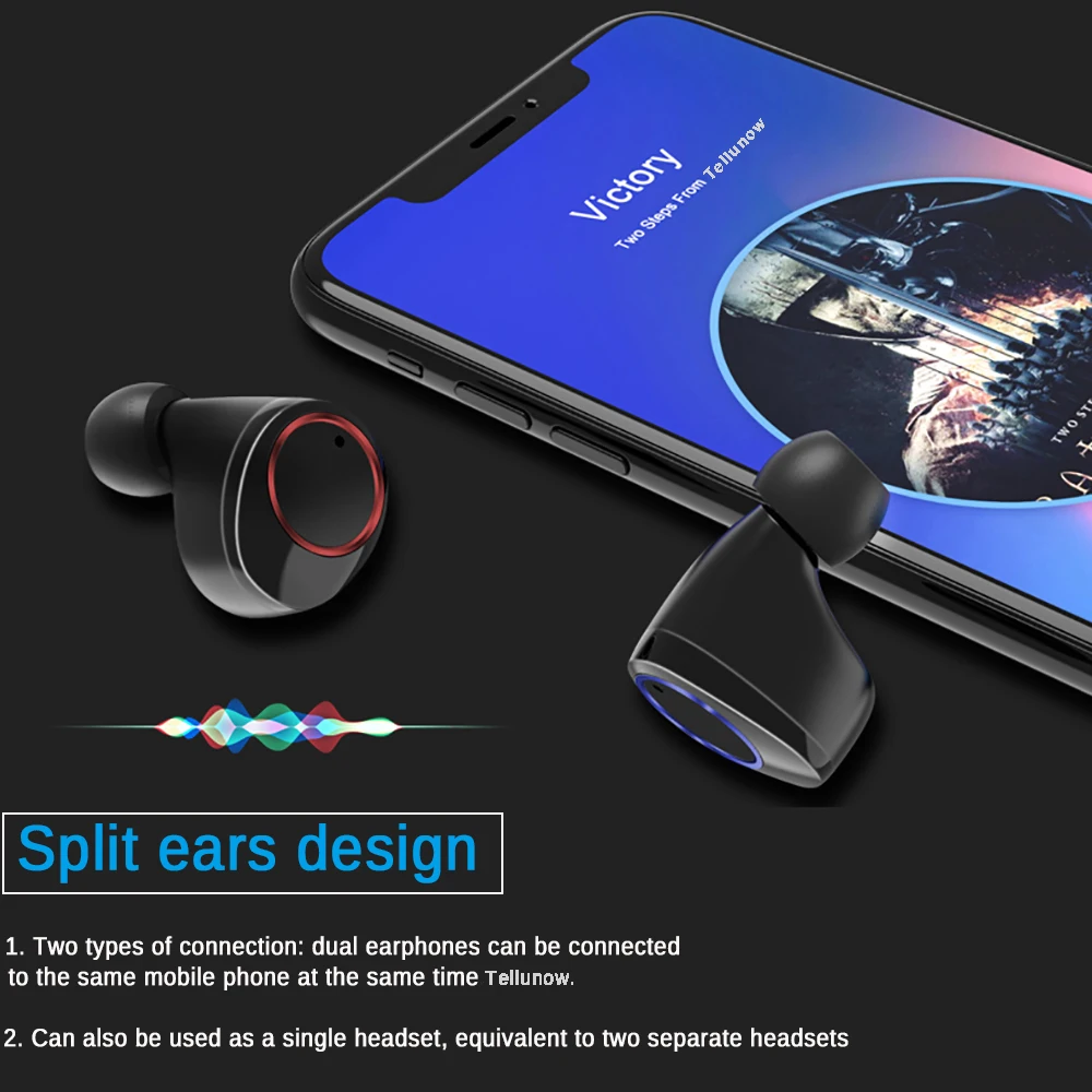 CALETOP TWS X11 Bluetooth 5,0 Наушники Hi-Fi стерео спортивные наушники с дисплеем питания бас гарнитура с сенсорным управлением IPX7 водонепроницаемый