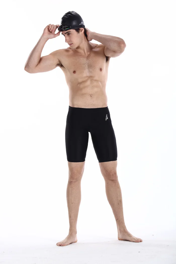 Sbart мужские плавки черный купальник для мальчиков плавки шорты для плавания Серфинг Плавание до колена пляжные шорты летний купальный костюм для мужчин