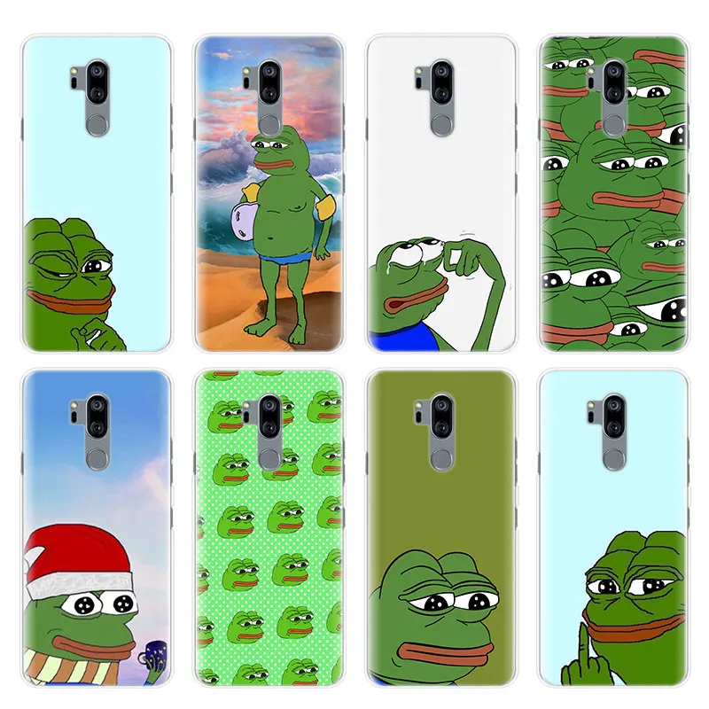 

Pepe Memes Sad Frog Phone Cases for LG G7 G8 ThinQ G5 G6 V30 V40 V50 ThinQ Q6 Q7 Hard PC back cover case