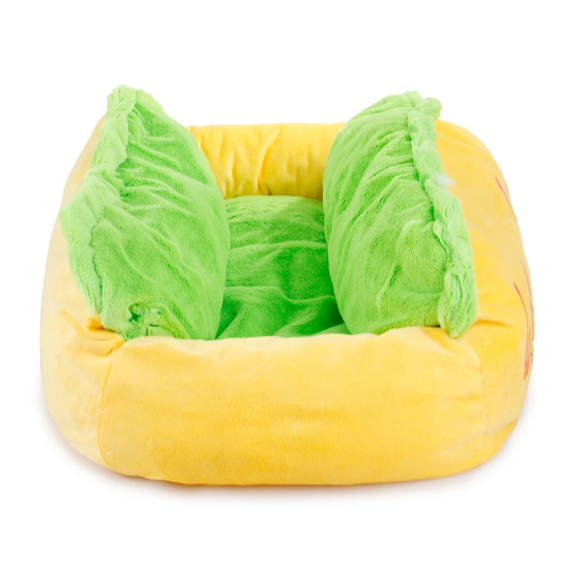 Removable and Washable Teddy Autumn Winter Warm Hamburger Hot Dog Pet Bed | Дом и сад