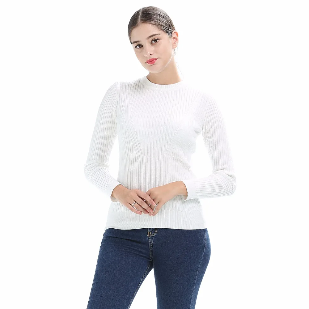 Winter Women Sweater Knitted Tops Long Sleeve Pullover