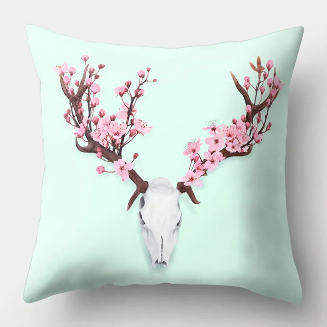 New Cute Animal Cushion Cover Deer Elephant Lion Giraffe Pillow Cover Cartoon Pillow Case for Sofa Car Hotel Home Decoration