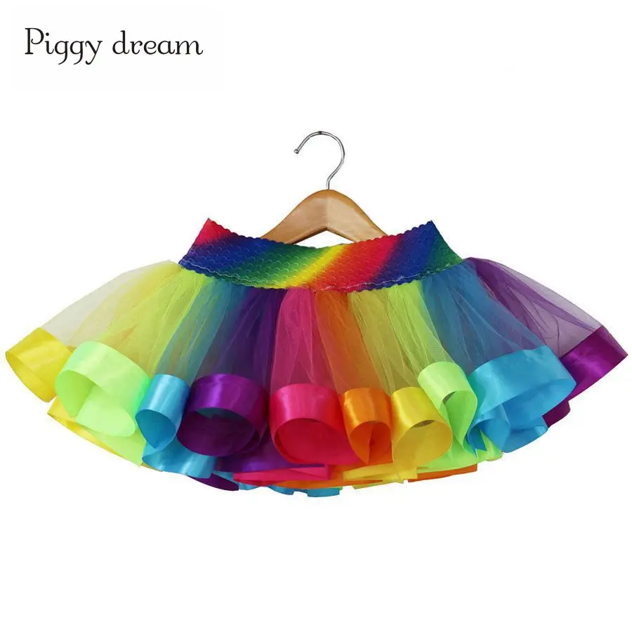 Baby Girls Skirt Pettiskirt Layer Fluffy rainbow Baby Children Ballet