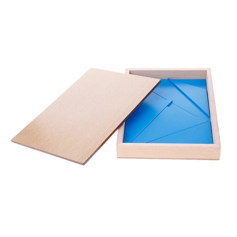 Material de Madeira Montessori Brinquedo Triângulos Construtivos Retangulares Pentágono Mod. 113040 6 Brinquedos mat.