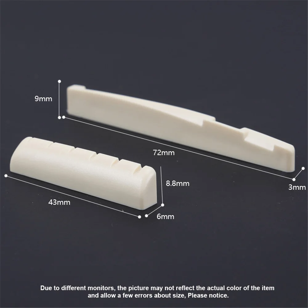 

Ivory Upper Guitar Bridge Nut & Saddle & Pin for 6 String Acoustic Guitar Music Instruments Replacement Spare Part