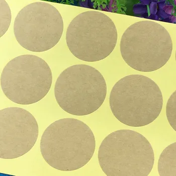 

2000pcs Kraft Blank Paper Sticker Labels 4cm Diameter Round Self-adhesive Label Sealing For tips/box/jewelry/bag/card
