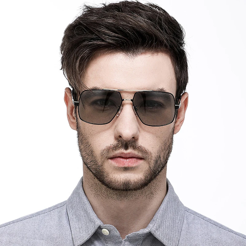 Фотохромные солнцезащитные очки мужские поляризованные солнцезащитные очки для мужчин HD водительские очки UV400 Хамелеон светильник цветные линзы Oculos