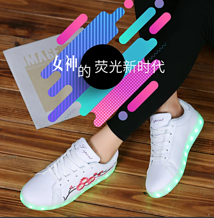Теплые, как дома 2018 Новинка 24-40 USB зарядное устройство светящиеся кроссовки светодиодная светящаяся обувь для детей кроссовки для девочек и