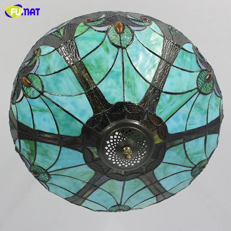Tiffany Peacock Stained Glass Pendant Lamp3_
