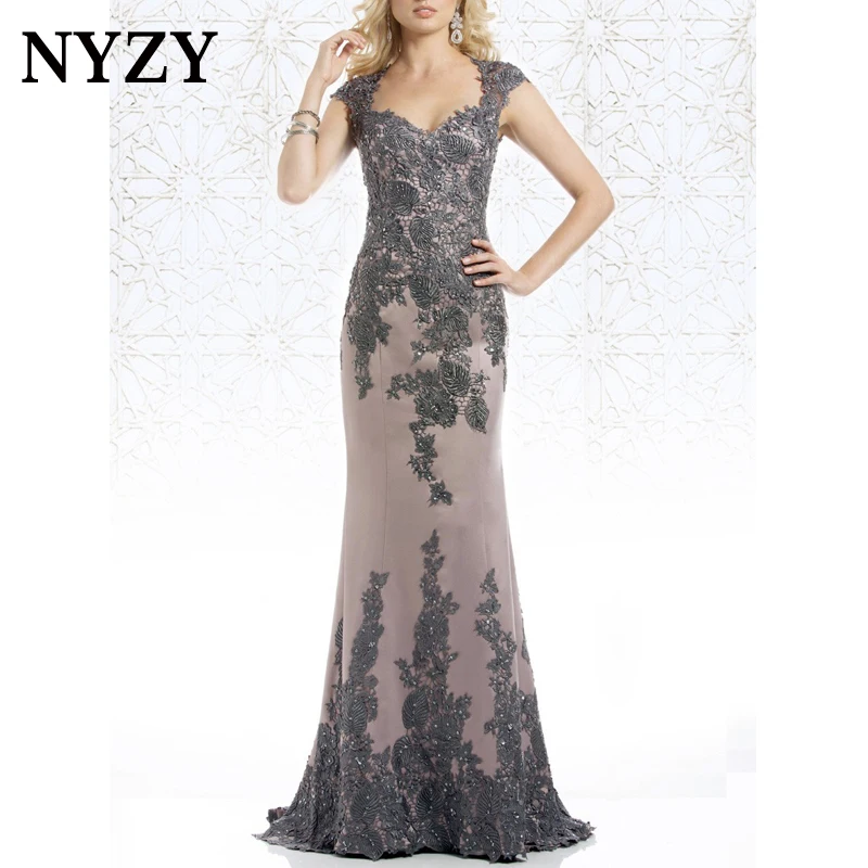 NYZY M203 Wedding Party Gown Gast Wear Crystal Mermaid Formele Jurk Vrouwen Elegante Lange Moeder van de Bruid Bruidegom Lace jurken NYZY M203 Wedding Party Gown Gast Wear Crystal Mermaid Formele Jurk Vrouwen Elegante Lange Moeder van de Bruid Bruidegom Lace jurken
