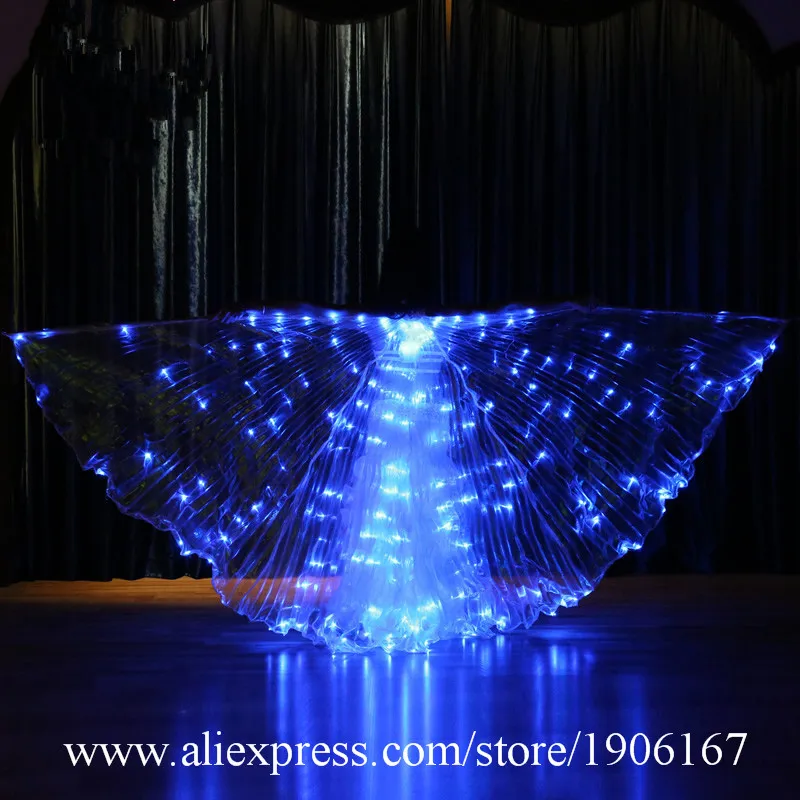 Bellydance colorful led light wings perform dress wings butterfly wears led costumes bar luminous cloak led8