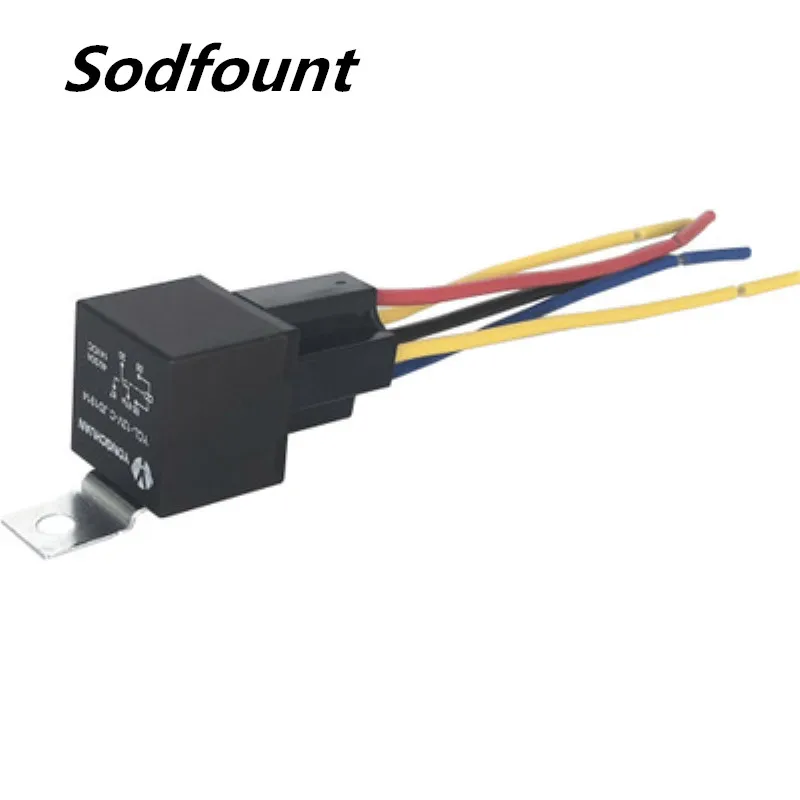 

1set 12V car alarm special JD1914 40A car relay with socket with line