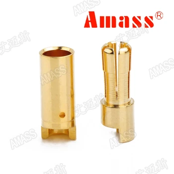 

10 Pcs Amass 5.5mm Gold Plated Connector 80A AM-GC5510 FreeTrack Shipping