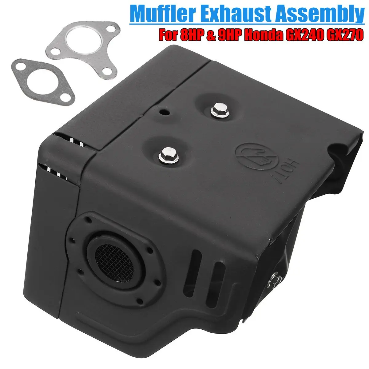 

New Iron Muffler Exhaust Assembly With Gaskets for 8HP & 9HP for Honda GX240 GX270