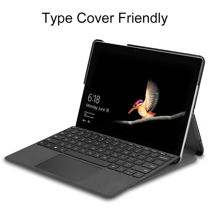 Ультра тонкий чехол из искусственной кожи чехол для microsoft Surface Go 10 дюймов планшет+ стилус три раза нет сна функции пробуждения