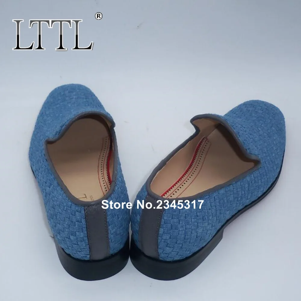 Casual Azul Zapatillas Nueva Ee Hecha Denim Moda 6 Mocasines Pisos Banquetes Llegada Verano Hombres Mano Vestido Del Masculino 13 As Patrón Zapatos uu Picture A qFrxwqOv