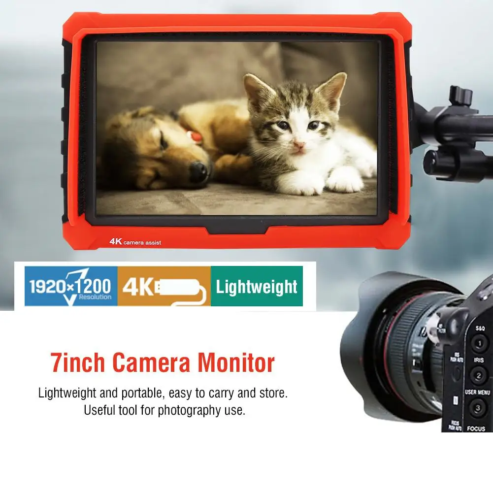 LILIPUT A7S 7 дюймов ips экран 4 к Full HD монитор камера монитор для DSLR камеры s силиконовый чехол