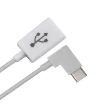 

Right Angled 90 Degree USB-C Type-C to USB 2.0 Female OTG Cable for Cell Phone Tablet & Laptop White