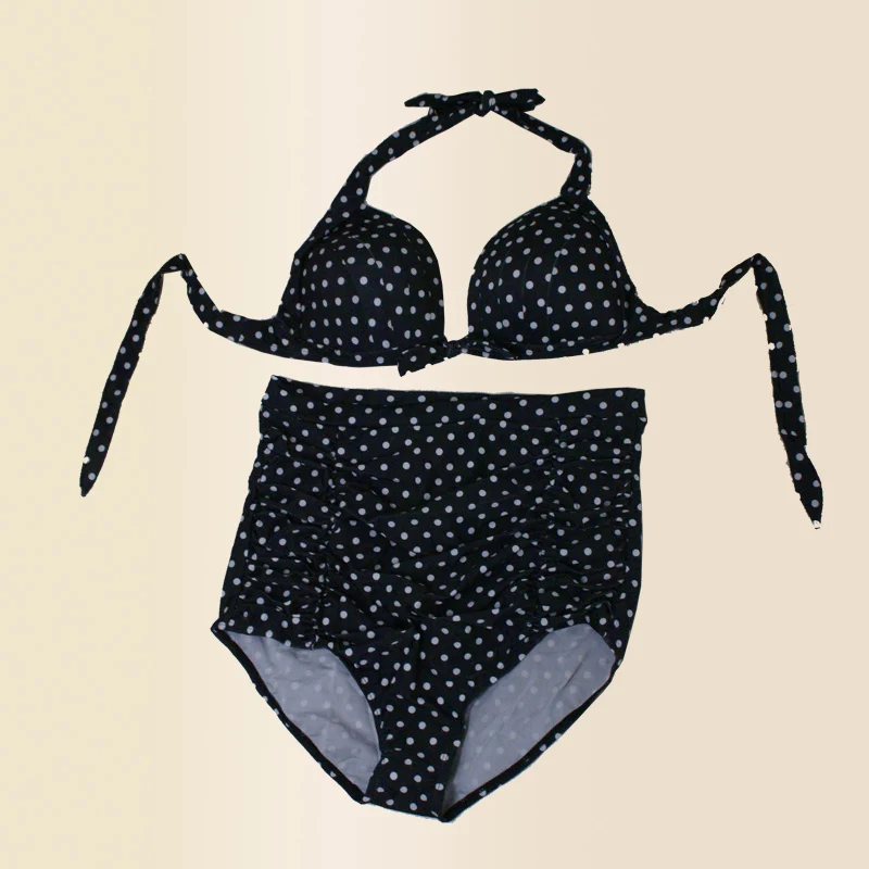 AS1721 maternity swimwear black and white dot 02  01