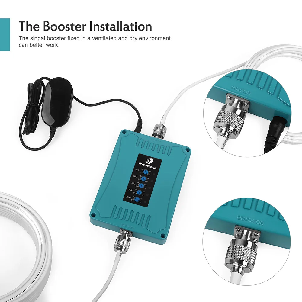 Усилитель сигнала B1/B3/B7/B8/B20 2G 3G 4G LTE усилитель 900/1800/2100/800/2600 МГц 5 полосный мобильный