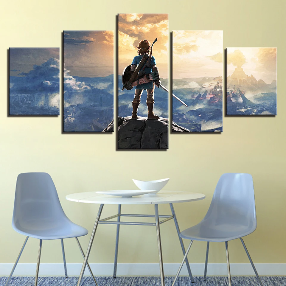 Picture Wall ArtHome Decor Artwork Print 5 Panel The Legend Of Zelda