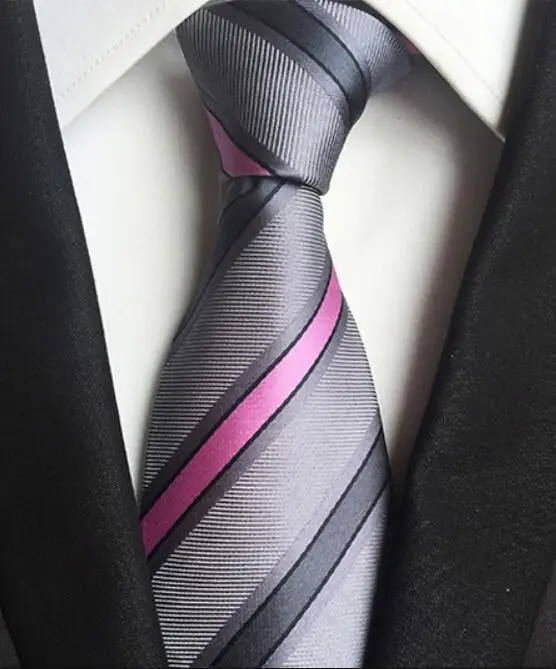 Новые Классические шелковые мужские галстуки на шею Галстуки 8 см клетчатые полосатые галстуки для мужчин деловые роскошные свадебные галстуки Gravatas - Цвет: LUD 09