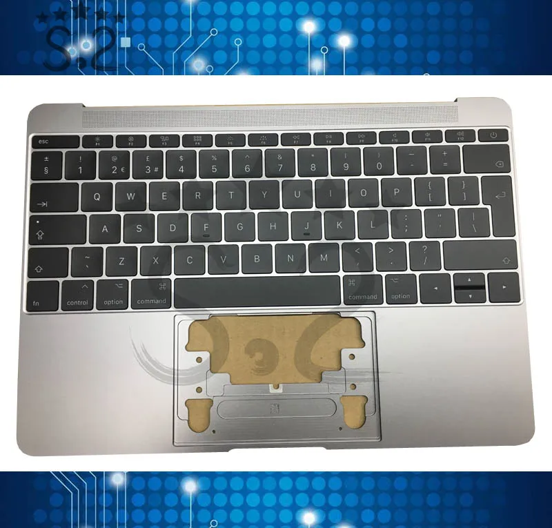 

OLOEY A1534 99% New UK Topcase Keyboard and Backlight For Macbook 12" 2016 year Top Case Cover Assembly