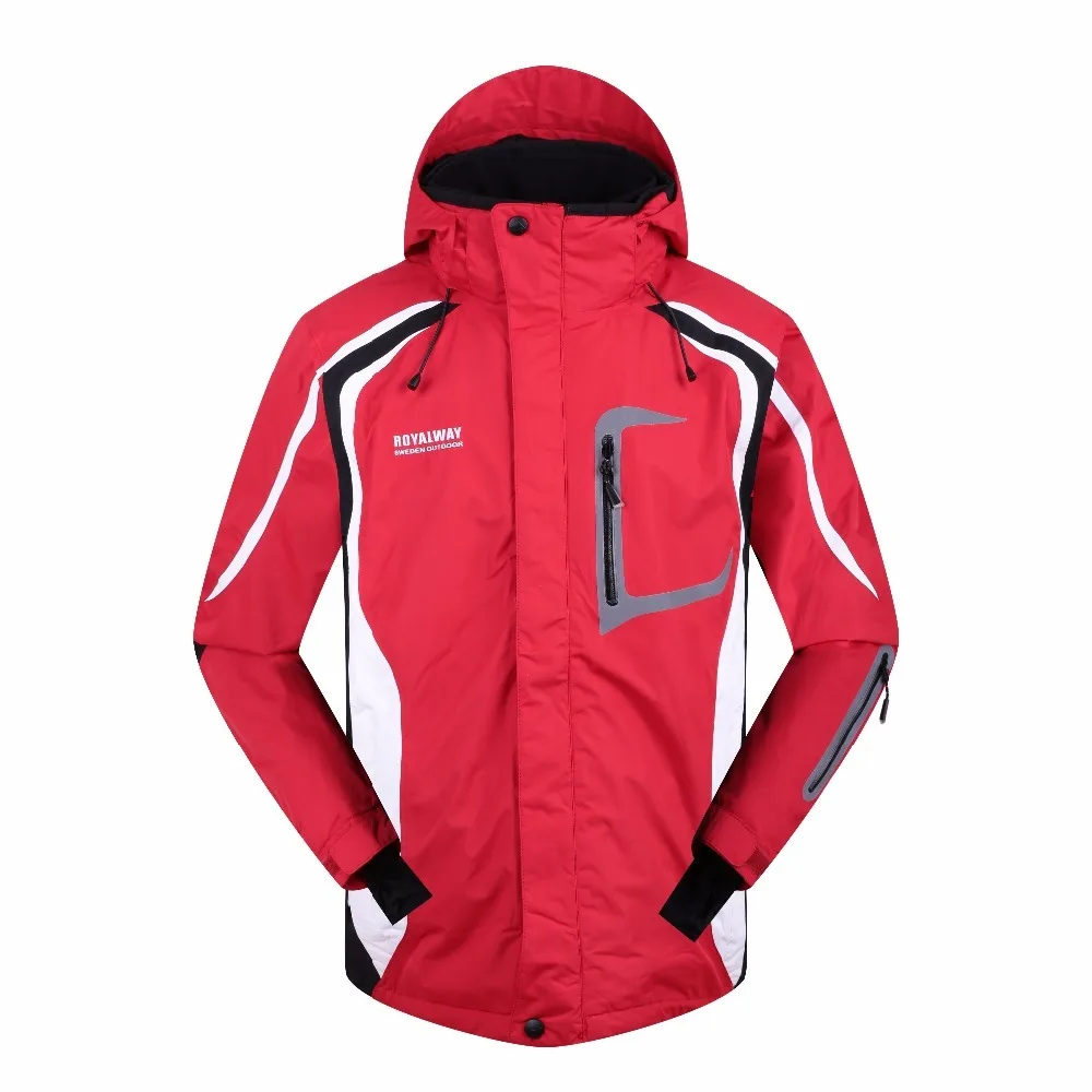 

ROYALWAY Skiing Ski Jacket Reflective Outdoor Warm Snowboard Jacket Coat Male Waterproof Snow Jacket 2017 Winter#RFSM4510G