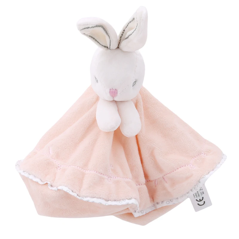 Cute Baby Rattle Bunny Soothing Towel Baby Plush Toys Infant Very Soft Security Blanket Sleep Friend Plush Rabbit Doll Toys