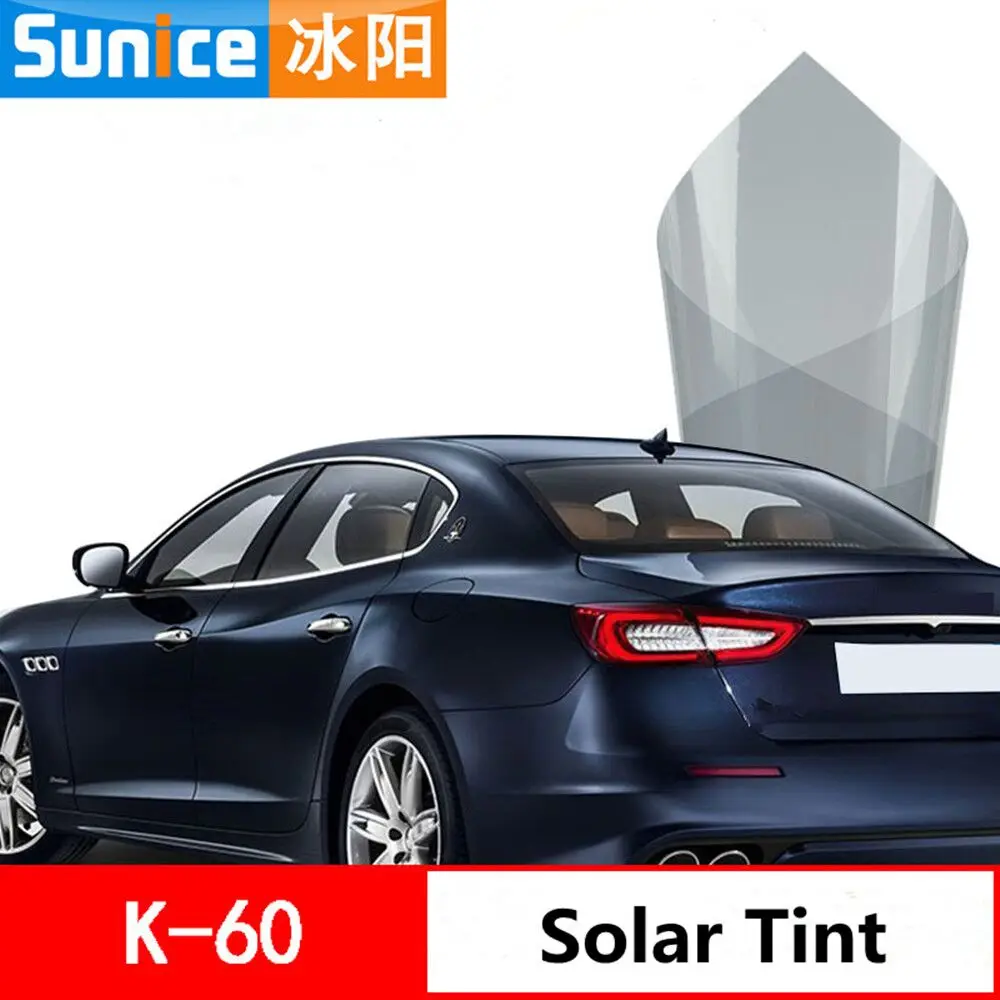 Sunice 1,52x8 м 60% VLT автомобильный светильник на лобовое стекло серый клей тонированный Солнечный Оттенок самоклеющиеся солнечные УФ-защитные пленки