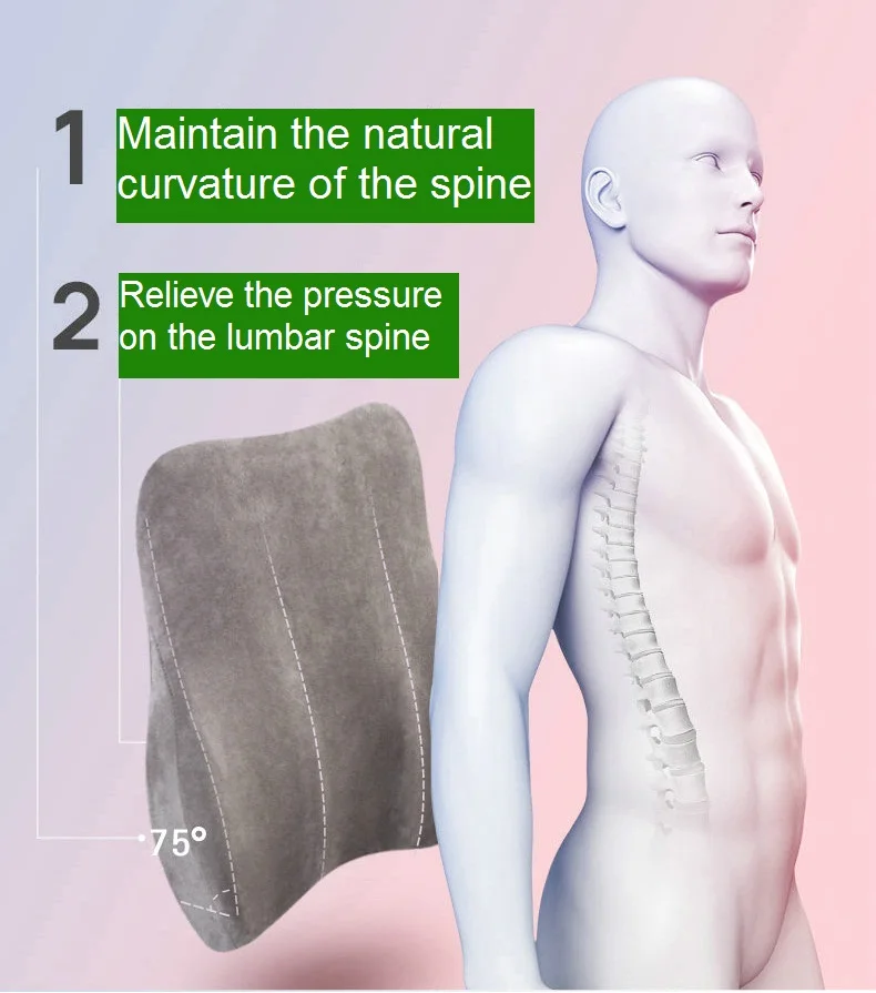 Ортопедический шейный Подушка сидение поддержка спины поясничная подушка пены памяти Эргономика шейный подушка для поддержки позвоночника боли в нижней части спины