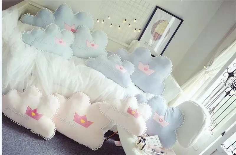 2017 New Romantic Clouds with French Words Plush Toys Cute Cartoon Clouds Pillow Cushion Baby Kids Room Decor Dolls 3555cm (6)
