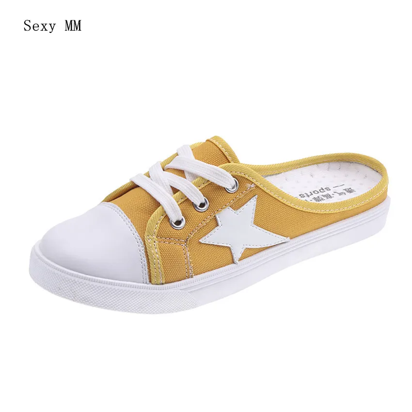 

Canvas Flats Women Trainers Breathable Lace-Up Shoes Woman Casual Skate Walking Flat Shoes Zapatillas Mujer