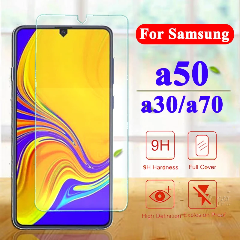 

protective glass on for samsung galaxy a50 screen protector samsun a30 a70 tempered glas a 70 50 30 temperli cam film sheet 9h