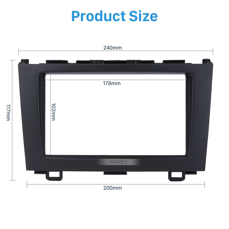 Harfey черный 178*100 мм 2Din стерео Панель Крепление отделка комплект панель DVD рамка для 2008 2009 2010 2011 Хонда сrv Панель комплект