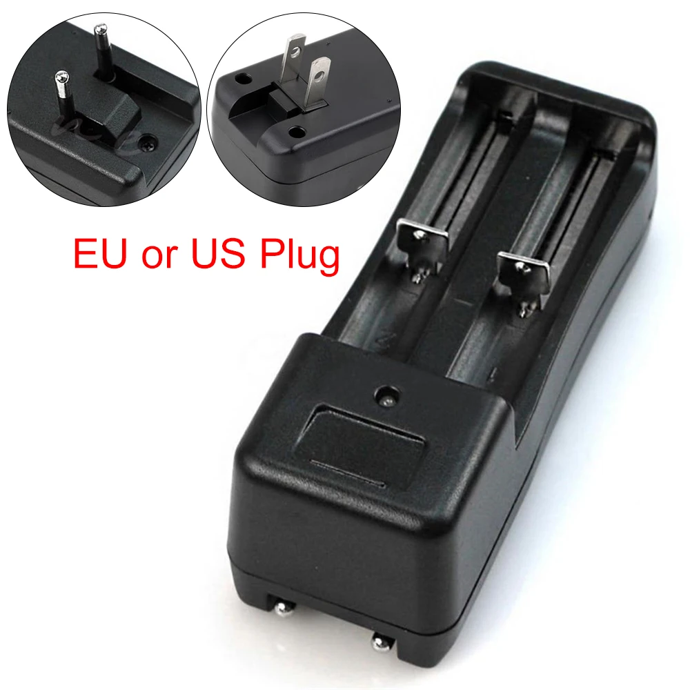 All purpose Portable Dual Slot DC 3 7V Wall Charger for 18650 16430 14500 Li ion