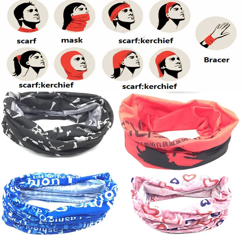 2017 Outdoor Sport Camping Hiking Scarves Cycling Bicycle Head Scarf Magic Headband Face Mask Snood Bandana