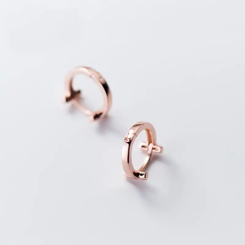 MloveAcc подлинное серебро 925 пробы милые серьги-кольца для женщин Девушка Мода розовое золото цвет вечерние серьги Femme Bijoux